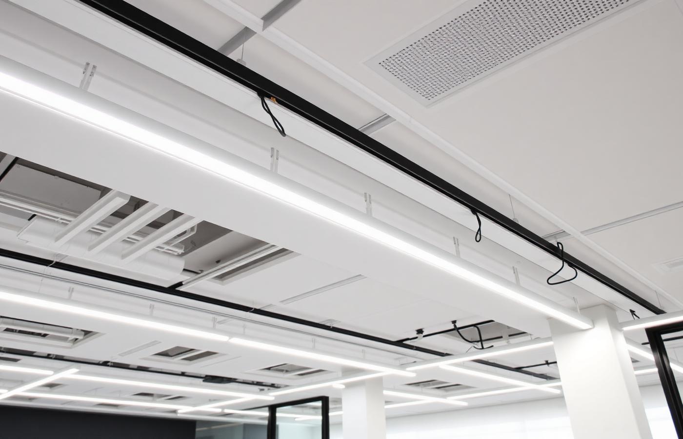 Commercial office linear lighting